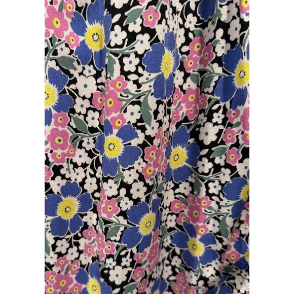 J. Crew Women’s Size XS Floral Print Wrap Midi Dress Multi Color Lightweight - Picture 6 of 6